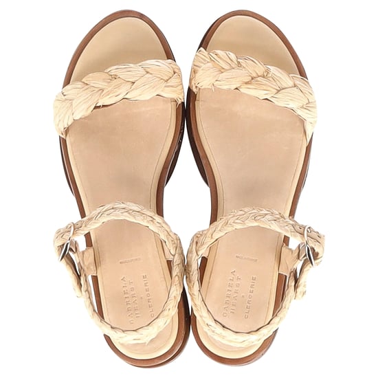 Gabriela Hearst + Clergerie Michael Plattform-Sandalen aus beigem Raffia - Image 6
