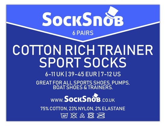 SOCK SNOB - 6er Pack Herren Baumwolle Low Cut Quarter Gym / Trainer Socken - Image 2