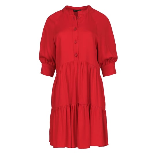 Lockeres rotes Rüschenkleid - Image 1