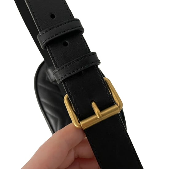Gucci Matelassé GG Marmont Gürteltasche aus schwarzem Leder - Image 5