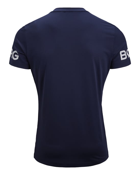 Björn Borg - Herren-Hochleistungs-T-Shirt mit kurzen Ärmeln - Navy - Image 2