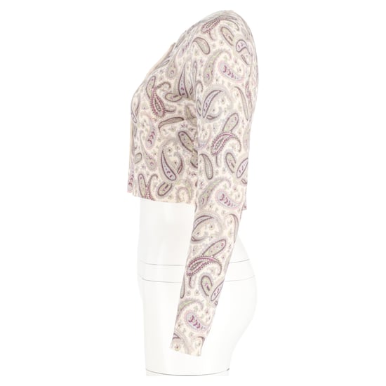 Etro Kürzer Paisley Cardigan aus beigem Wolle - Image 5