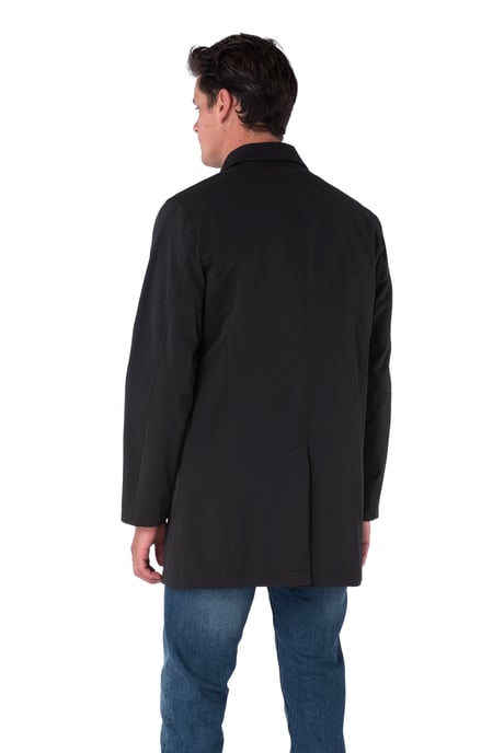 Harry Brown Men's Black Single Breasted Trench Coat