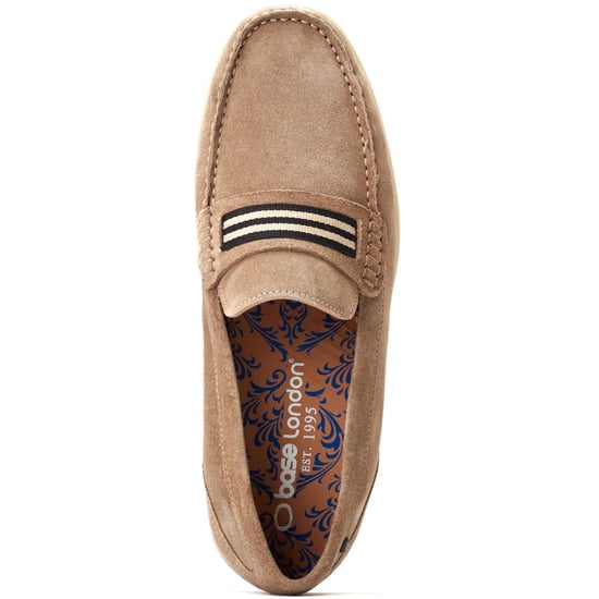 Base London Drum Leder Herren Sand Loafers - Image 4