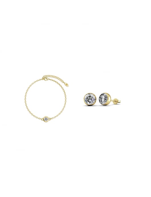 Geburtsstein Mond Set - Gold und Kristall - Image 1