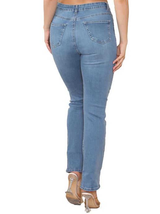 Enzo | Womens Bootcut Jeans - Hellblau - Image 3