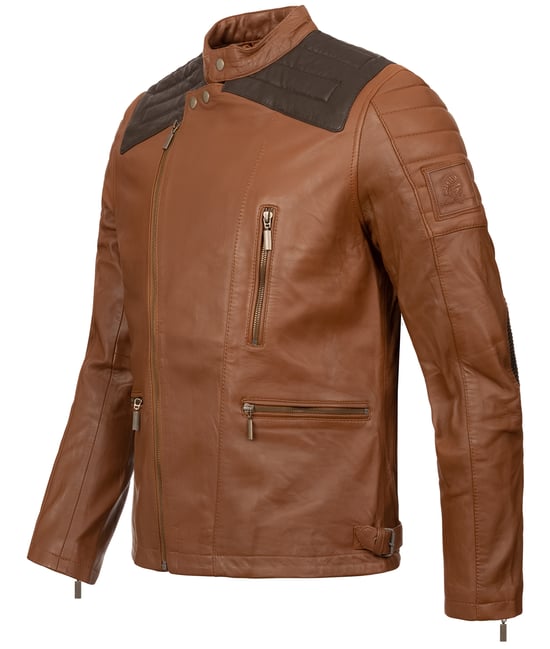 Rock Creek Lederjacke Hellbraun