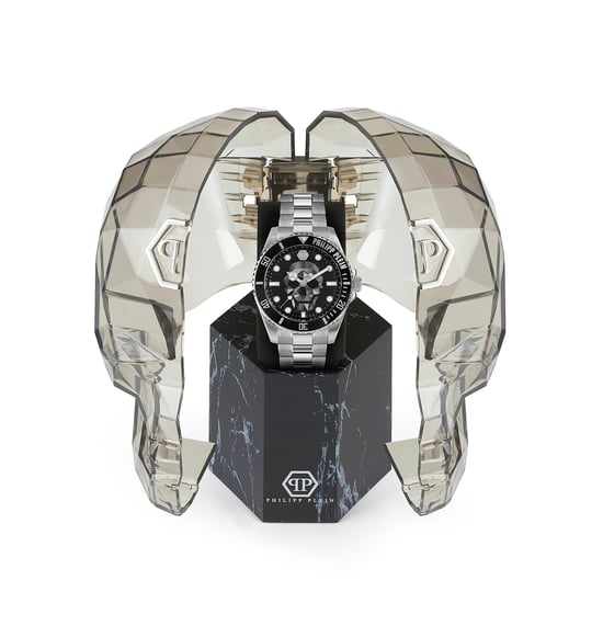 Philipp Plein The $kull Diver Silber Herren Armbanduhr PWOAA0522 - Image 4