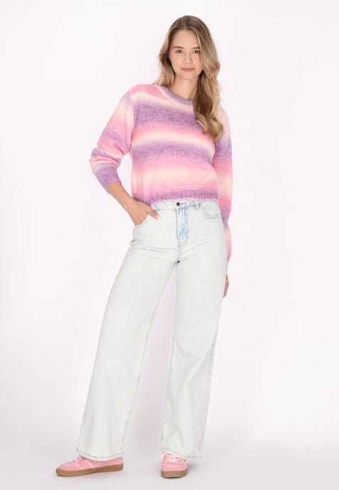 Mymo Pullover Damen Rosa Mehrfarbig - Image 2