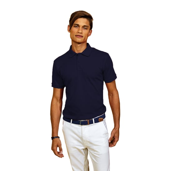 Asquith & Fox Herren-Super-Glattstrick-Poloshirt (Marine) - Image 2