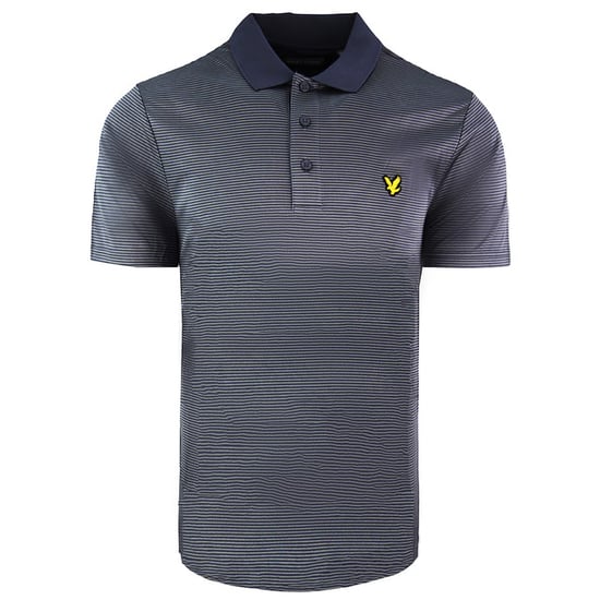 Lyle & Scott Golf Microstripe Herren Poloshirt grau - Image 1