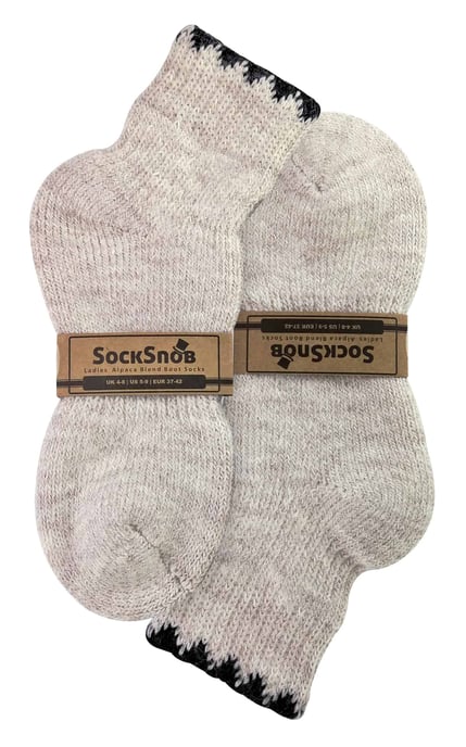 Femme hiver chaudes alpaga laine chaussettes pour bottes - Pierre - Image 2