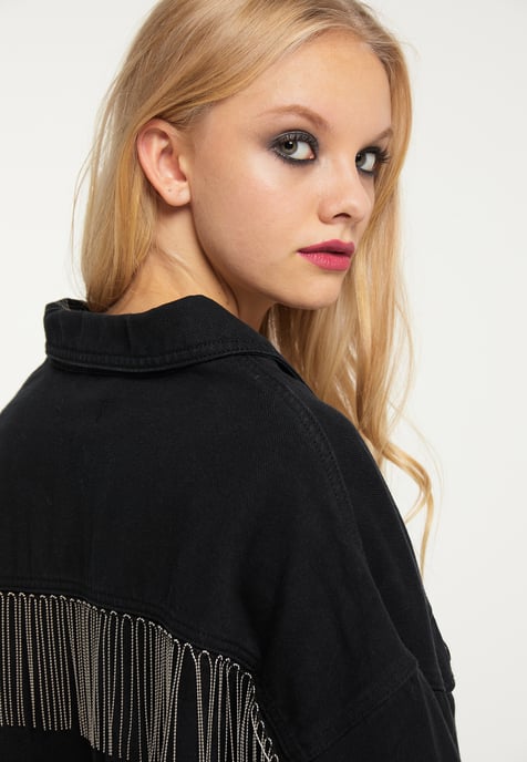 Mymo Jeansjacke Damen schwarz - Image 5