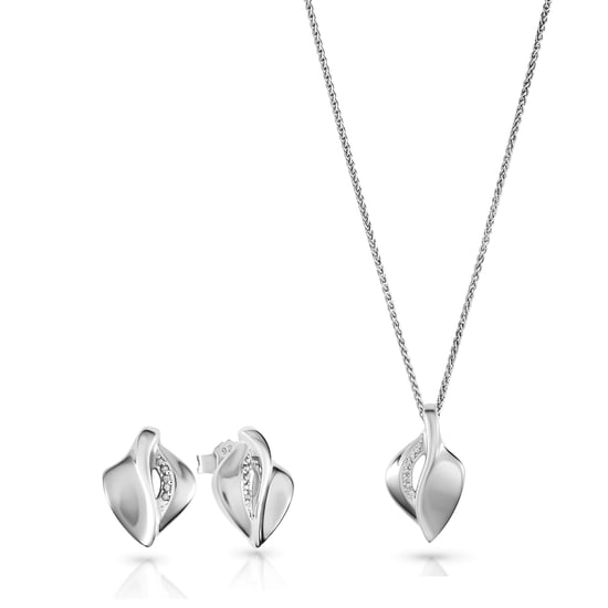 Orphelia 'Anet' Damen 925 Sterling Silber Set: Kettenanhänger + Ohrringe - Silber SET-7520 - Image 1