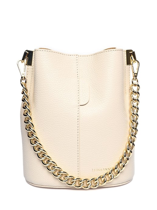 Luisa Vannini Beige Rindsledertasche - Image 1
