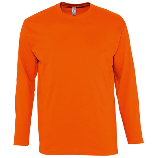 SOLS Herren Monarch Langarm T-Shirt (Orange) - Image 1