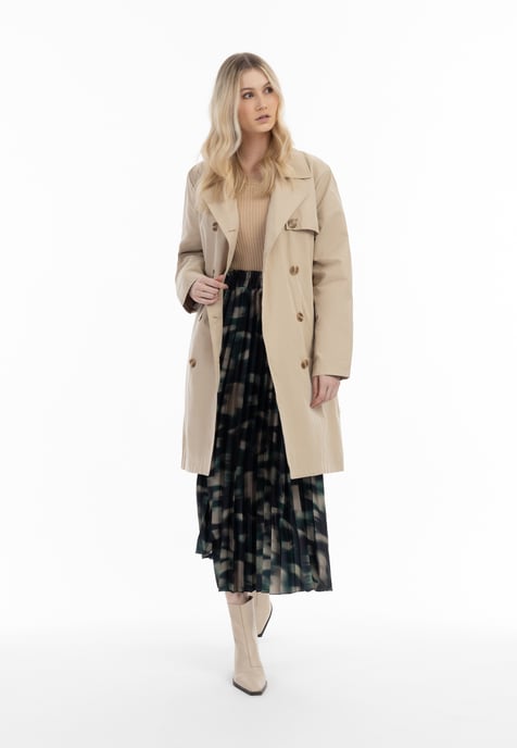 Dreimaster Klassischer Trenchcoat Damen Beige - Image 1
