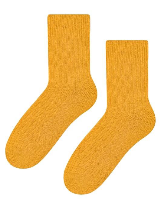 3 Paar Wollsocken für Damen | Steven | Atmungsaktive gepolsterte Damensocken Gelb - Image 2