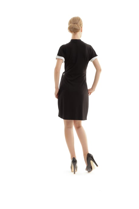 Black and White Crossover Dress