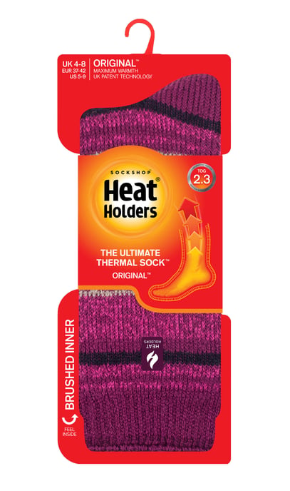 Wärmehalter - Damen Thermosocken für den Winter | Outdoor & Indoor Socken | Kuschelig & Flauschig | Geschenke für Frauen - Deep Fuchsia (Barcelona) - Image 2