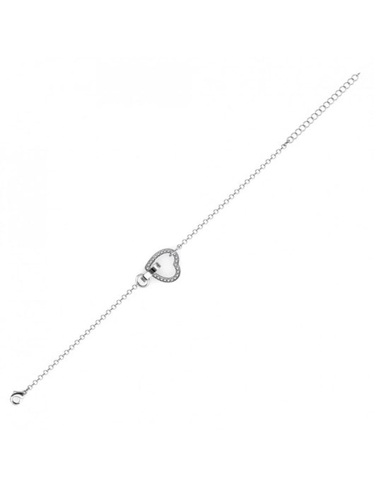 Verschlossenes Herz-Armband - Silber und Kristall - Image 5