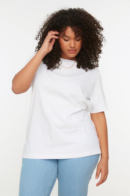 Cool Comfort Plus Size T-Shirt in Weiß - Image 2
