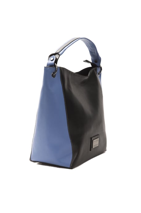 Pompei Donatella Damen Schwarze Leder Schultertasche - Image 2