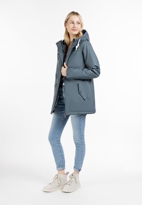 ICEBOUND Wattierte Regenjacke Damen Blaugrau - Image 2