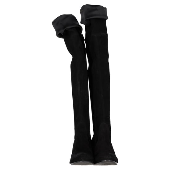 Stuart Weitzman kniehohe Stiefel aus schwarzem Wildleder - Image 4