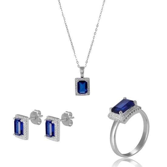 Orphelia 'Enora' Damen Set aus 925er Sterlingsilber: Halskette + Ohrringe + Ring - Silber SET-7425/SA - Image 1