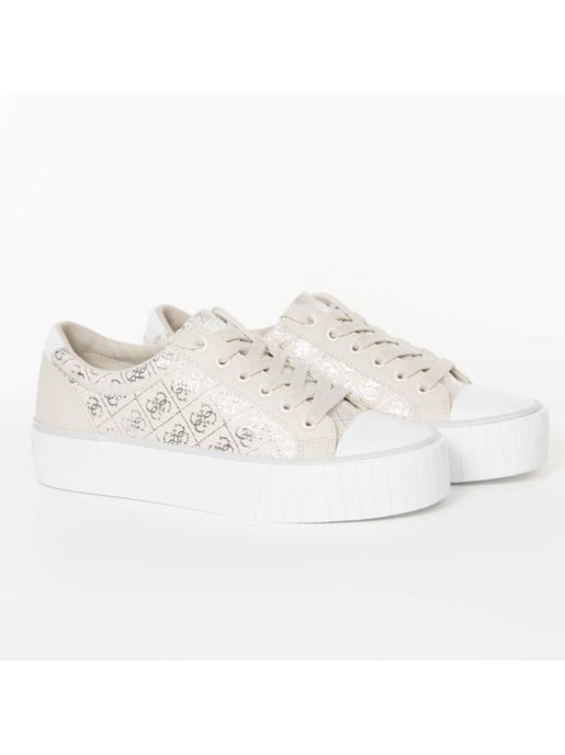 Guess Damen-Sneaker mit Logo, Größe 4G, Silber - Image 1
