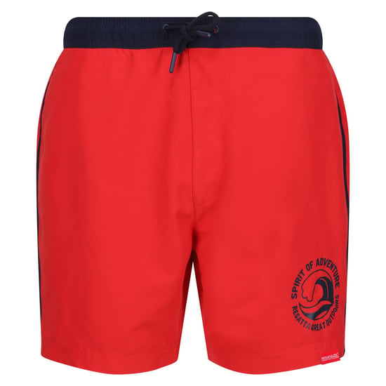 Regatta Mens Bentham Swim Shorts (High Risk Red/Navy)