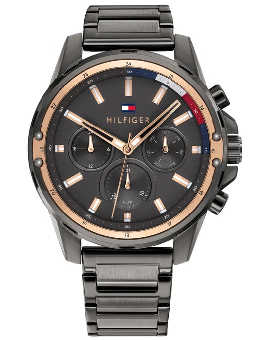 Tommy Hilfiger Mason Herrenuhr Grau 1791790 - Image 1