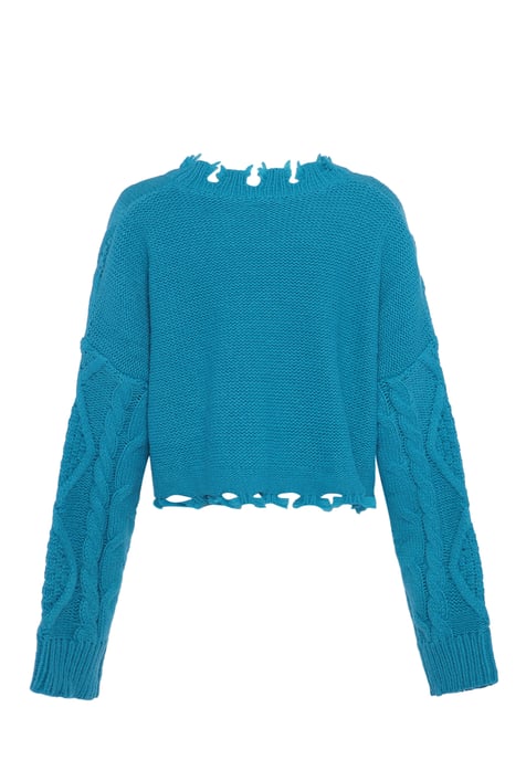 Mymo Strickpullover Damen türkis - Image 2