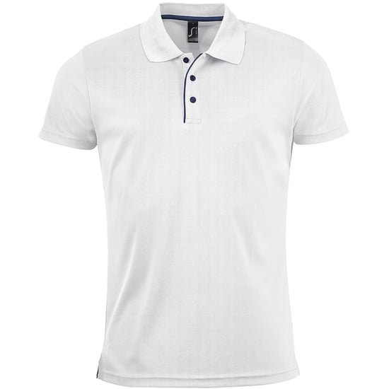 SOLS Mens Performer Kurzarm-Pique-Poloshirt (Weiß) - Image 2
