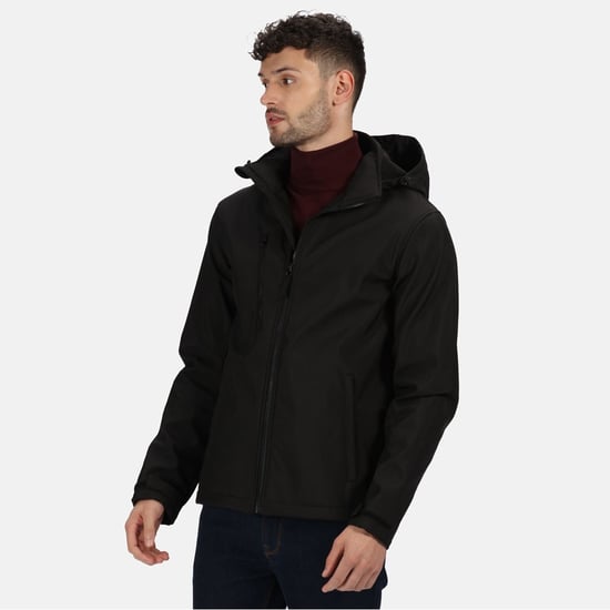 Regatta Herren Venturer Drei Schichten Soft Shell Jacke (Schwarz) - Image 3