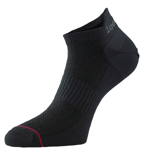 1000 Mile - Herren Ultimate Low Cut Doppel-Lagen Feuchtigkeitsableitende Trainingssocken - Schwarz - Image 1