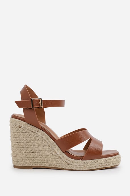 Wheres That From Womens 'Jaime' Wide Fit Cut Out Strap Detail Wedge Shoes With Buckle Closure - Image 2