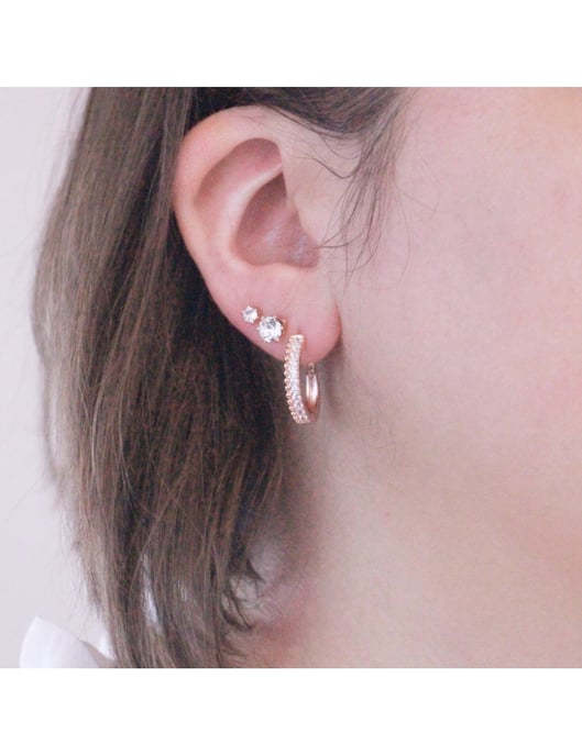 Aleah Ohrringe - Rose Gold und Kristall - Image 2