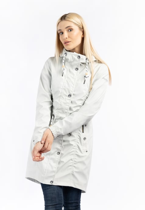 Schmuddelwedda Regenmantel Damen Grauweiss-280 - Image 3