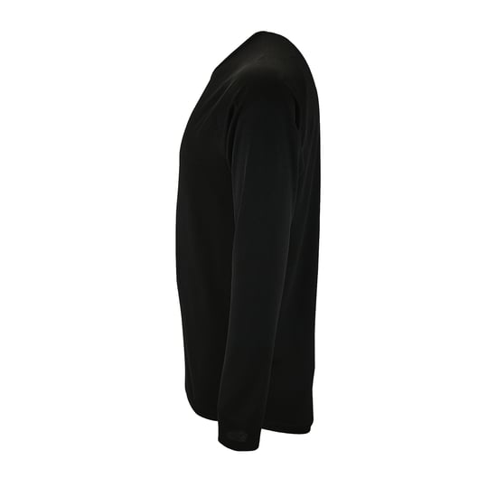 SOLS Mens Sporty Long Sleeve Performance T-Shirt (Schwarz) - Image 4