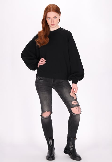 Dreimaster Sweatshirt Damen Schwarz - Image 2