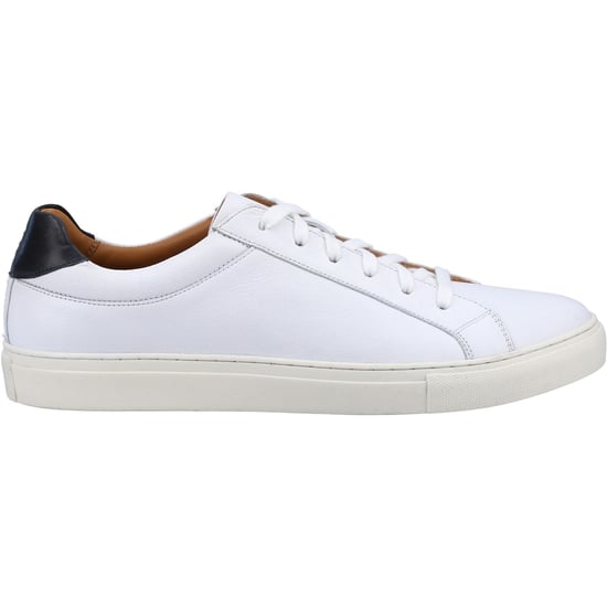 Hush Puppies Colton Leder Herren Weiß Turnschuhe - Image 4