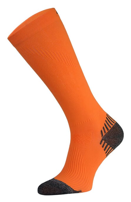 COMODO - 1 Paire Chaussettes Genou Sport Running Contention Homme Femme - Orange Néon - Image 1