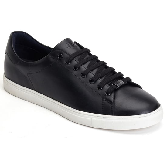 Base London Tucker Schwarze Ledersneaker für Herren - Image 1