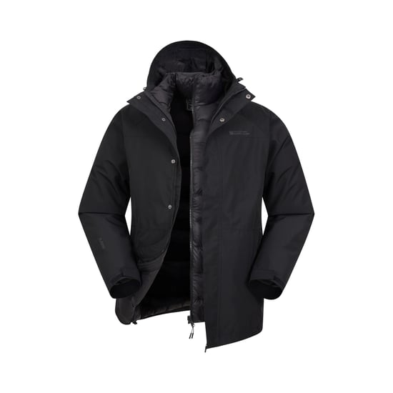 Mountain Warehouse Herren Alaskan 3-in-1-wasserdichte Jacke (Schwarz) - Image 6