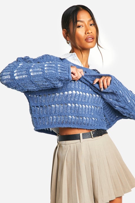 Ladder Crochet Crop Jumper - Image 1