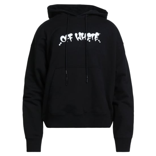 Off-White Marker Graffiti Spray Design Logo Schwarzer Kapuzenpullover - Image 1