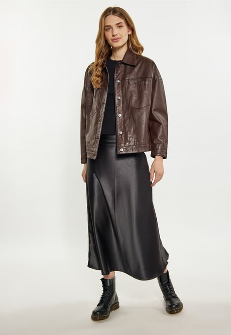 Dreimaster Jacke Damen dunkelbraun - Image 2