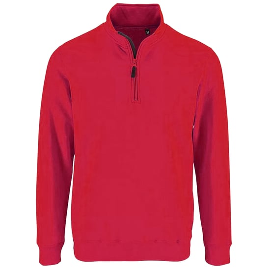 SOLS Herren Stan Sweatshirt mit Kontrastreißverschluss (rot) - Image 1